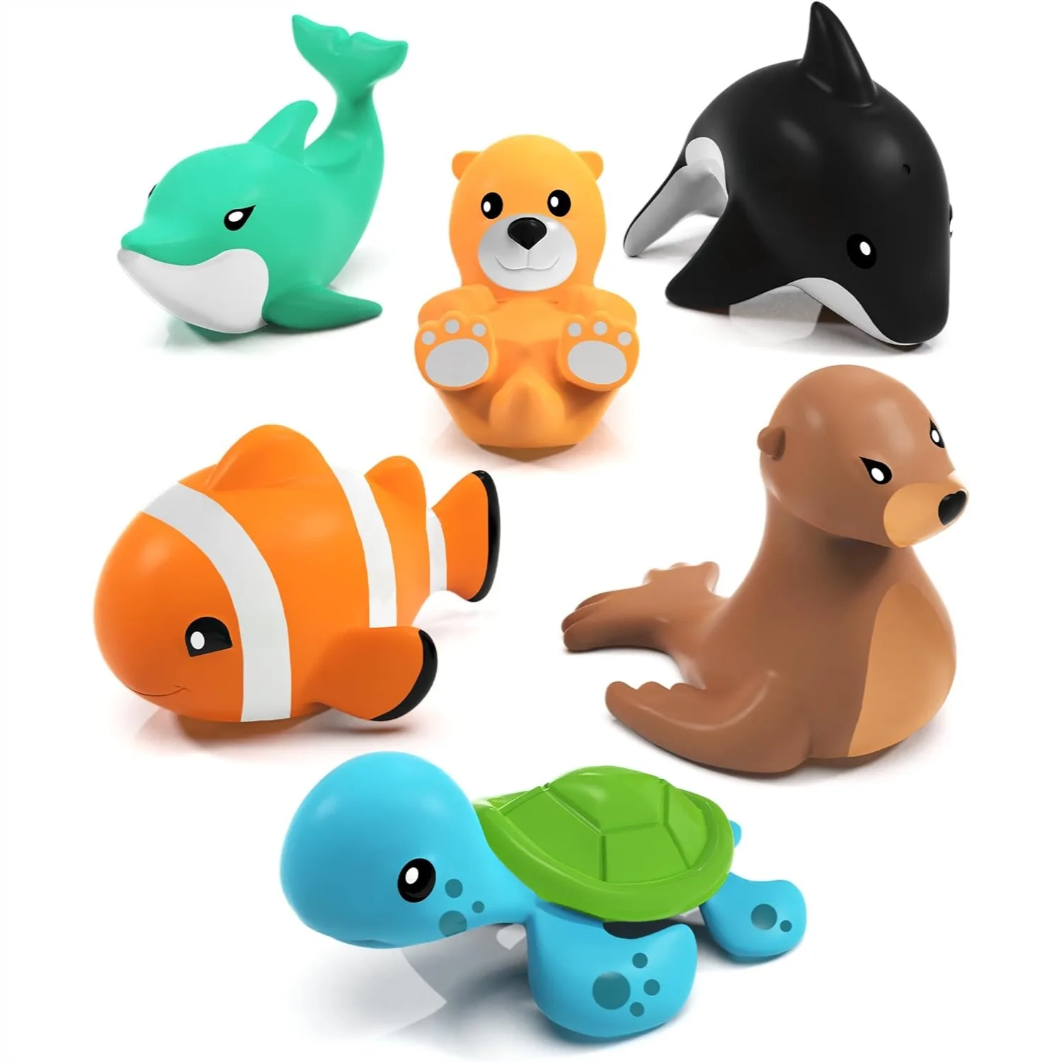 Mold Free Bath Toys 6 Pack, Sealed No Hole Design Keeps Moisture Out, Soft Squeezable Float on Water, Easy-Grip Baby & Toddler
Mold Free Bath Toys 6 Pack, Sealed No Hole Design Keeps Moisture Out, Soft Squeezable Float on Water, Easy-Grip Baby & Toddler
