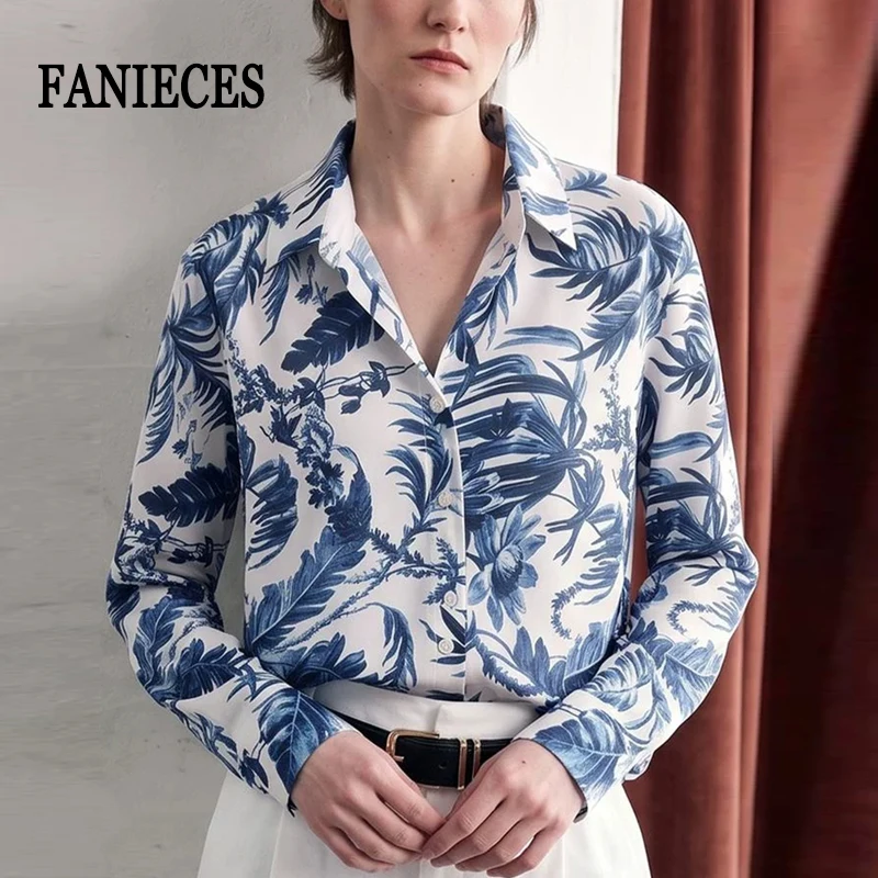 Brand Designer Women Shirts Tops Vintage Print Chiffon Blouses Summer Long Sleeve Lapel Casual Elegant Luxury Ropa Mujer рубашка
Brand Designer Women Shirts Tops Vintage Print Chiffon Blouses Summer Long Sleeve Lapel Casual Elegant Luxury Ropa Mujer рубашка