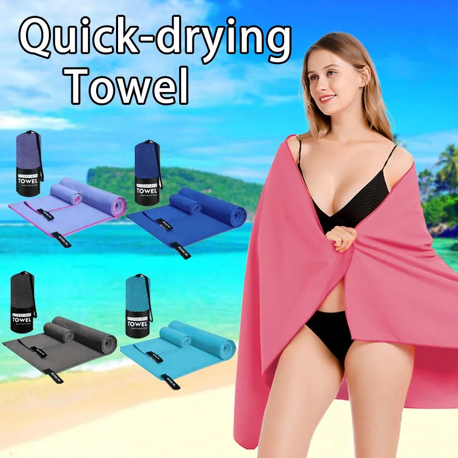 2-pcs Super-absorbent, microfibre quick-drying towel, ultra-soft compact sports towel for swimming, beach, hiking, yoga, travel
2-pcs Super-absorbent, microfibre quick-drying towel, ultra-soft compact sports towel for swimming, beach, hiking, yoga, travel