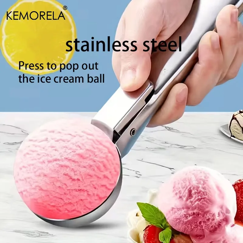 Stainless Steel Ice Cream Scoop Ergonomic Handle Rustproof For Ice Cream Sorbet Frozen Dessert Home Kitchen Commercial Use Party
Stainless Steel Ice Cream Scoop Ergonomic Handle Rustproof For Ice Cream Sorbet Frozen Dessert Home Kitchen Commercial Use Party