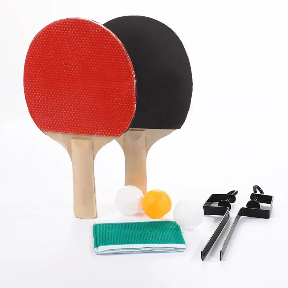With 3 Balls Table Tennis Set with Mesh Rack Poplar Wood Ping Pong Set Fall Prevention Comfort Handle Ping Pong Supplies
With 3 Balls Table Tennis Set with Mesh Rack Poplar Wood Ping Pong Set Fall Prevention Comfort Handle Ping Pong Supplies