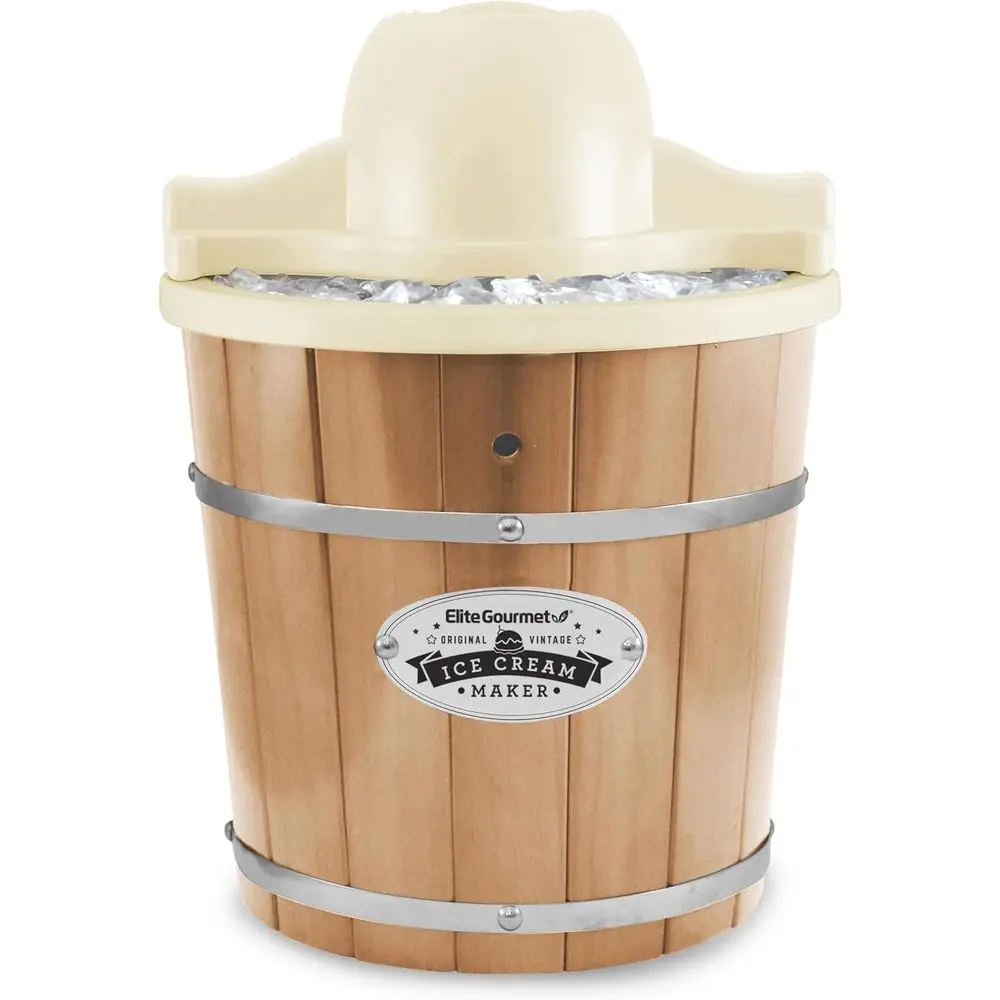4Qt Vintage Appalachian-Style Wood Bucket Electric Ice Cream Maker with Leak-Proof Liner, Requires Ice and Rock Salt
4Qt Vintage Appalachian-Style Wood Bucket Electric Ice Cream Maker with Leak-Proof Liner, Requires Ice and Rock Salt