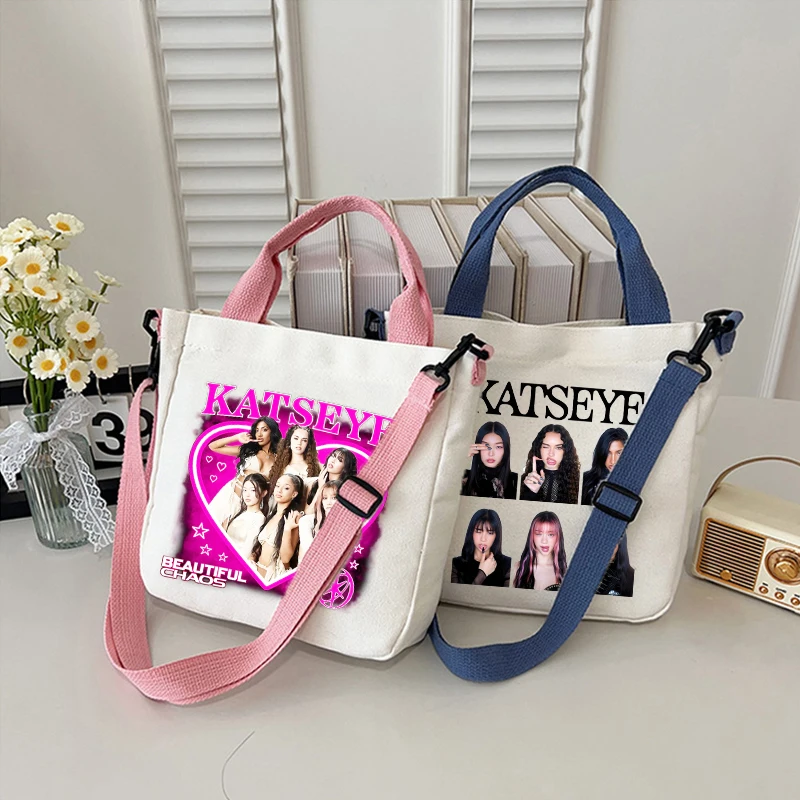 Katseye Fashion Canvas Bag Girl Cute Cartoon Printed Shoulder Bags Women High-capacity Commuting Crossbodybag Handbag Gifts New
Katseye Fashion Canvas Bag Girl Cute Cartoon Printed Shoulder Bags Women High-capacity Commuting Crossbodybag Handbag Gifts New