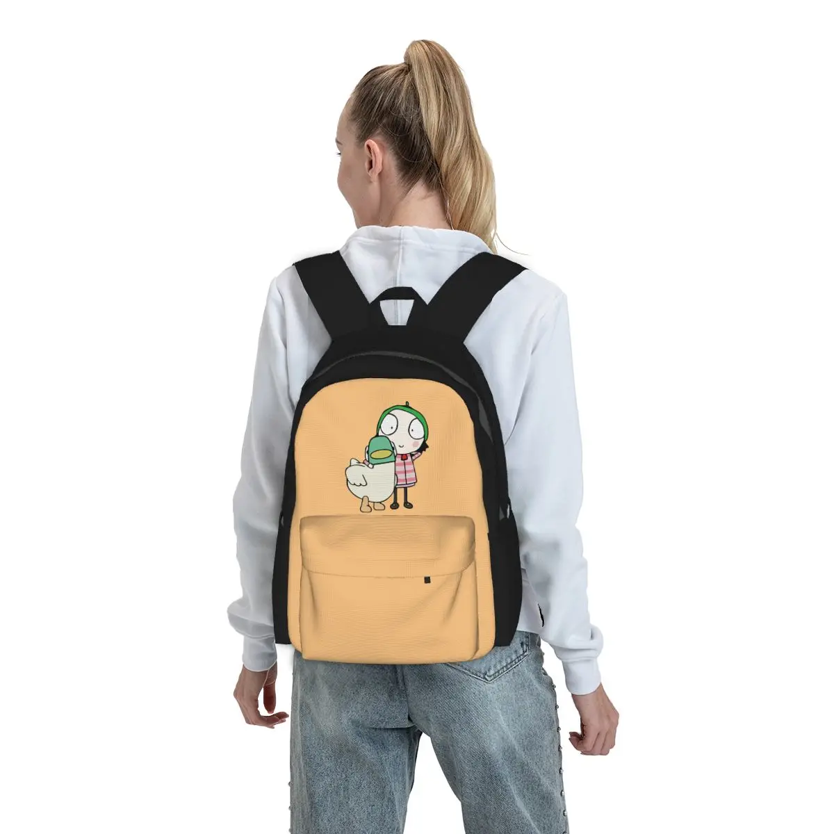 Sarah And Duck Having Fun Backpack Student BookBag Children School Bag Laptop Shoulder Bags for Men Women
Sarah And Duck Having Fun Backpack Student BookBag Children School Bag Laptop Shoulder Bags for Men Women