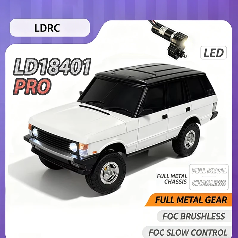 Радиоуправляемый внедорожный краулер LDRC LD18401 PRO 1/18 4WD с бесщеточным индукционным ESC FOC, LED-подсветкой, металлическим шасси, готовый к заезду, игрушечная машинка для скалолазания
Радиоуправляемый внедорожный краулер LDRC LD18401 PRO 1/18 4WD с бесщеточным индукционным ESC FOC, LED-подсветкой, металлическим шасси, готовый к заезду, игрушечная машинка для скалолазания