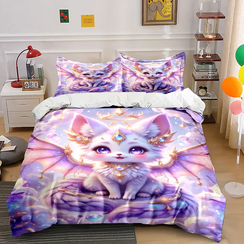 Dreamy Purple Winged Fox-Fairy Bedding Set for Kids Luxury Gift 3pcs Digital Print Comforter Set Soft Comfortable Breathable
Dreamy Purple Winged Fox-Fairy Bedding Set for Kids Luxury Gift 3pcs Digital Print Comforter Set Soft Comfortable Breathable