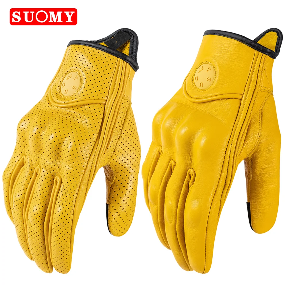 SUOMY Yellow New Motorcycle Racing Gloves Summer Perforated Leather Motocross Glove Men Women Motorcyclist Protected Gloves
SUOMY Yellow New Motorcycle Racing Gloves Summer Perforated Leather Motocross Glove Men Women Motorcyclist Protected Gloves