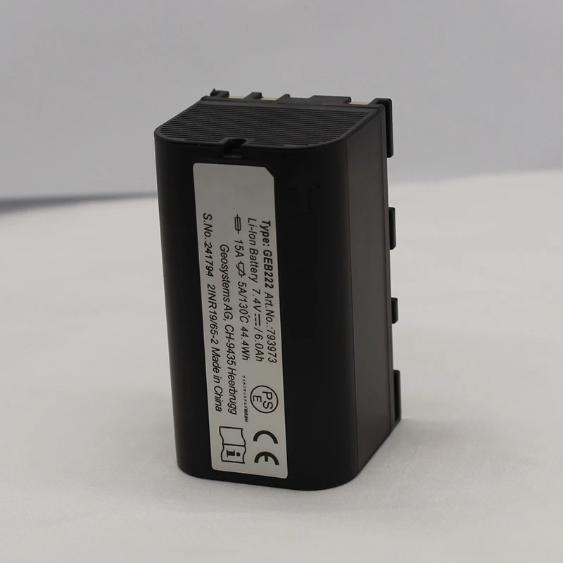 GEB222 Battery Li-ion 7.4V 6Ah Compatible For Leic All System 1200 Piper 100/200 lasers total station Surveying Instrument
GEB222 Battery Li-ion 7.4V 6Ah Compatible For Leic All System 1200 Piper 100/200 lasers total station Surveying Instrument