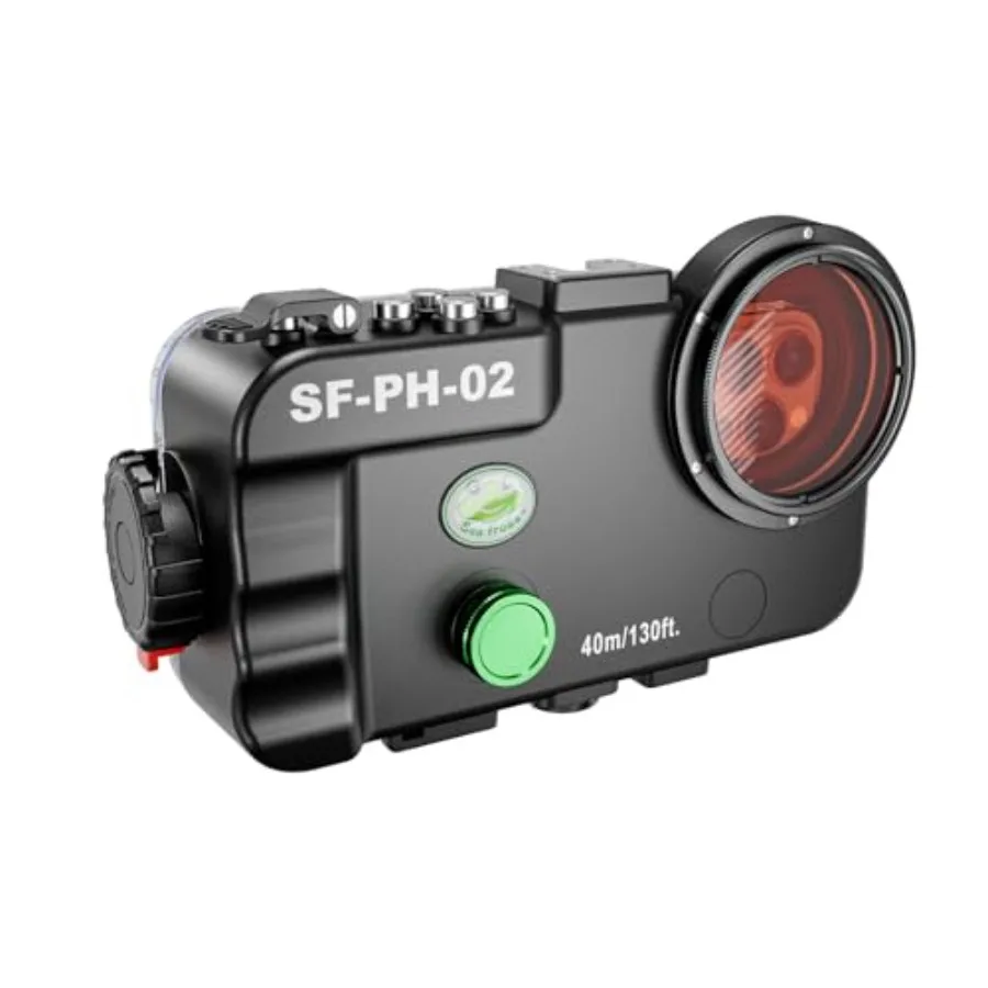 Underwater smartphone housing for diving up to 40M, waterproof camera case with iPhone 16/15/14 frame, polycarbonate body, matt
Underwater smartphone housing for diving up to 40M, waterproof camera case with iPhone 16/15/14 frame, polycarbonate body, matt
