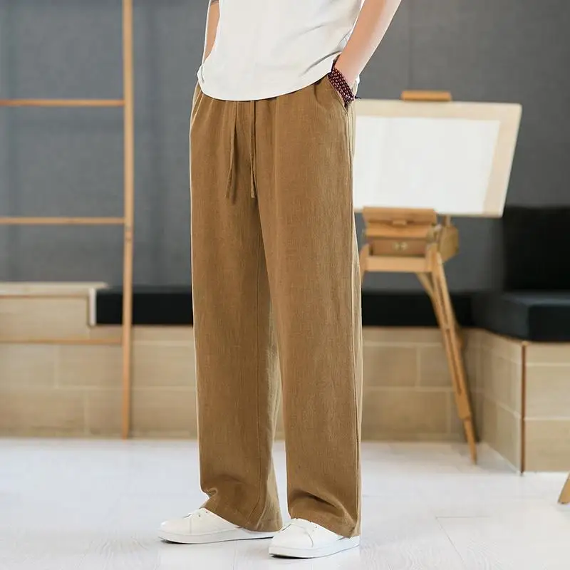 Men Summer Thin Loose Straight Cotton and Linen Casual TrousersYY39
Men Summer Thin Loose Straight Cotton and Linen Casual TrousersYY39
