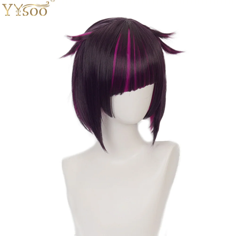 YYsoo Short Bob Cut Purple Highlights Black Synthetic Hair Cosplay Wigs for Men Party Show Wig Boy's Wigs with Bangs
YYsoo Short Bob Cut Purple Highlights Black Synthetic Hair Cosplay Wigs for Men Party Show Wig Boy's Wigs with Bangs