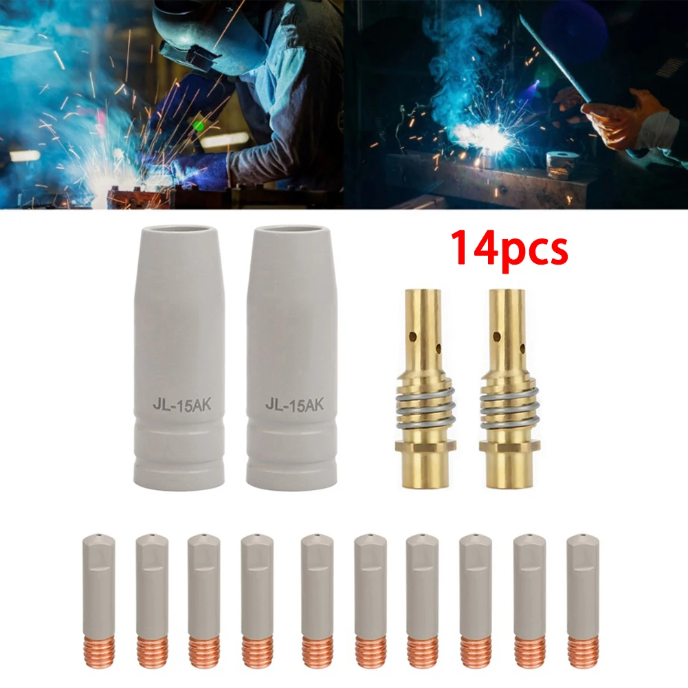 14 pcs/set 15AK Coating Protective Nozzle 0.8/1.0/1.2mm MIG Torch Gas Nozzle 15AK MIG MAG Torch Nozzle Holder 
14 pcs/set 15AK Coating Protective Nozzle 0.8/1.0/1.2mm MIG Torch Gas Nozzle 15AK MIG MAG Torch Nozzle Holder