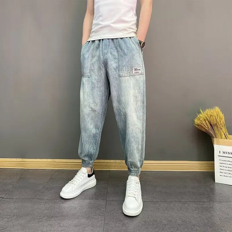 Summer Thin Men's Denim Jeans 2024 New Faion Loose Harlan Nine-point Pants Spor All-Match Casual Trousers Cotton Stretch
Summer Thin Men's Denim Jeans 2024 New Faion Loose Harlan Nine-point Pants Spor All-Match Casual Trousers Cotton Stretch