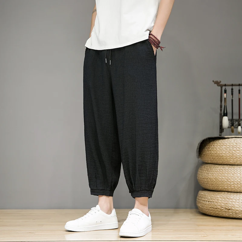 Loose Summer Ice Silk Harlan Men's Casual Pants Thin Small Foot Loose Fit Comfortable Lightweight Trousers Fashionable Brand
Loose Summer Ice Silk Harlan Men's Casual Pants Thin Small Foot Loose Fit Comfortable Lightweight Trousers Fashionable Brand