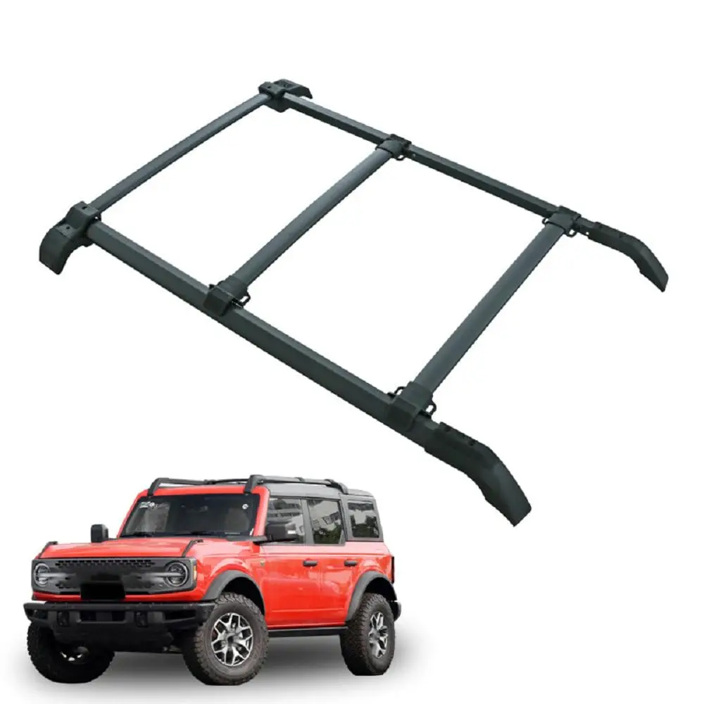 5PCS Roof Rail Rack Rail Bar Cargo Carrier Crossbar Fits Ford Bronco 2021-2024 Black Aluminum (2PCS Roof Rails 3PCS Cross Bars)
5PCS Roof Rail Rack Rail Bar Cargo Carrier Crossbar Fits Ford Bronco 2021-2024 Black Aluminum (2PCS Roof Rails 3PCS Cross Bars)