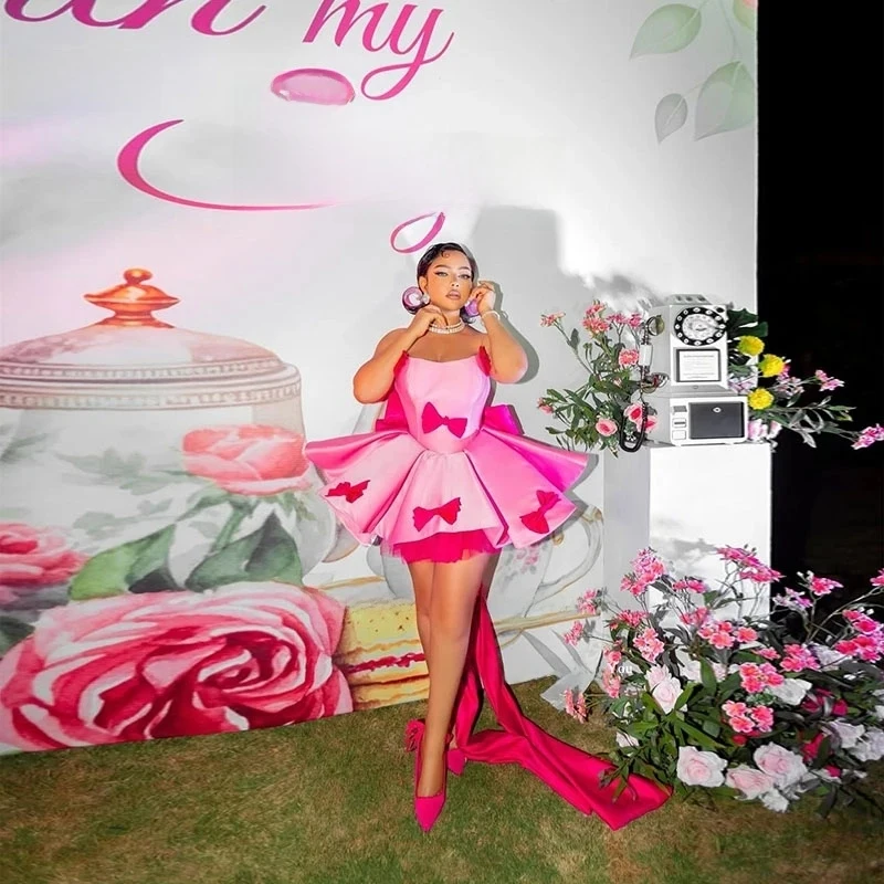 2026 Mixed Color Short Prom Dresses Mini Birthday Dress With Bows Women Vestido De Noiva Casamento Party Dresses Customized
2026 Mixed Color Short Prom Dresses Mini Birthday Dress With Bows Women Vestido De Noiva Casamento Party Dresses Customized