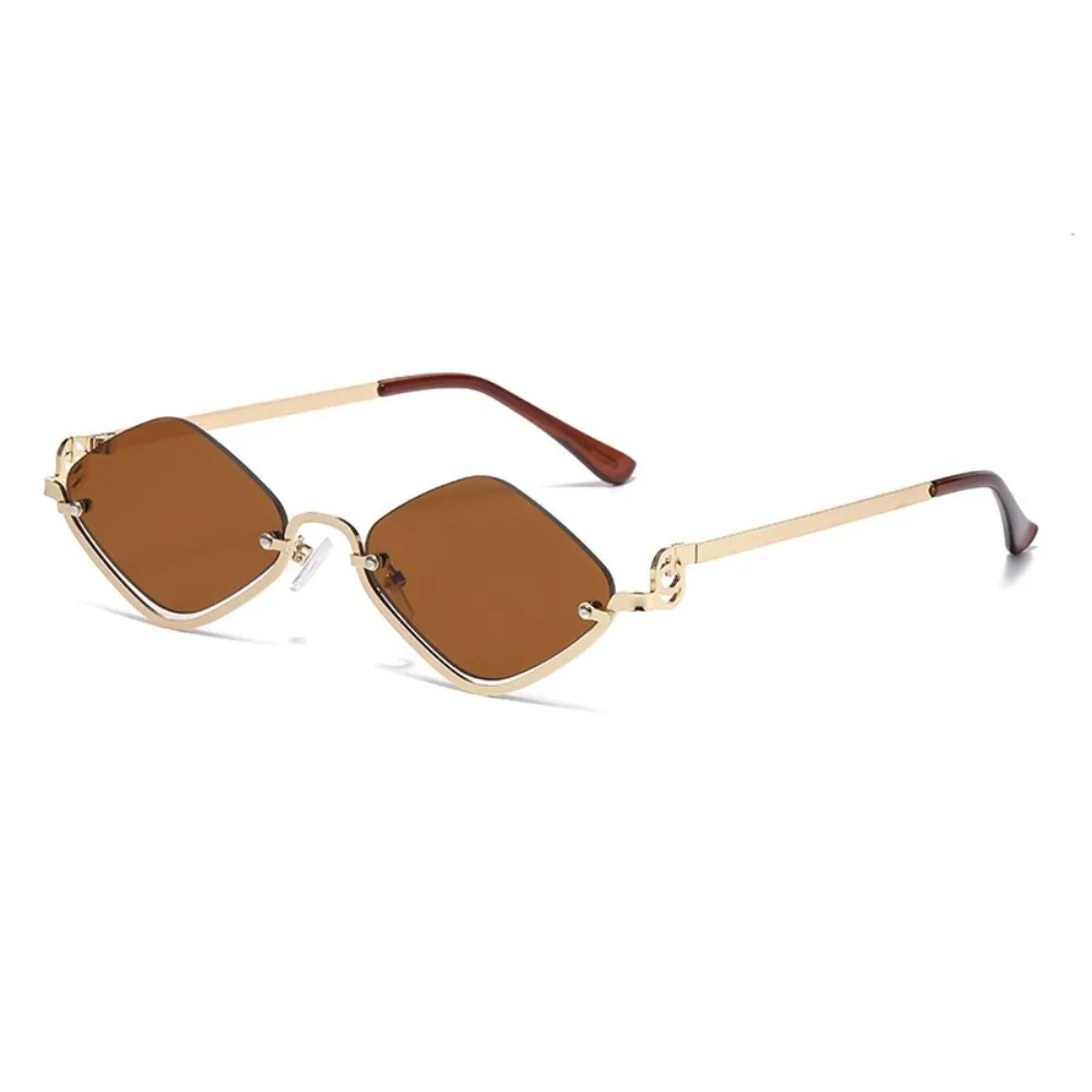 UV400 Rhombus Sunglasses UV Protection Metal Half Frame UV Resistant Cycling Glass Cat Eye Shades Eyewear Polygonal Sunglasses
UV400 Rhombus Sunglasses UV Protection Metal Half Frame UV Resistant Cycling Glass Cat Eye Shades Eyewear Polygonal Sunglasses