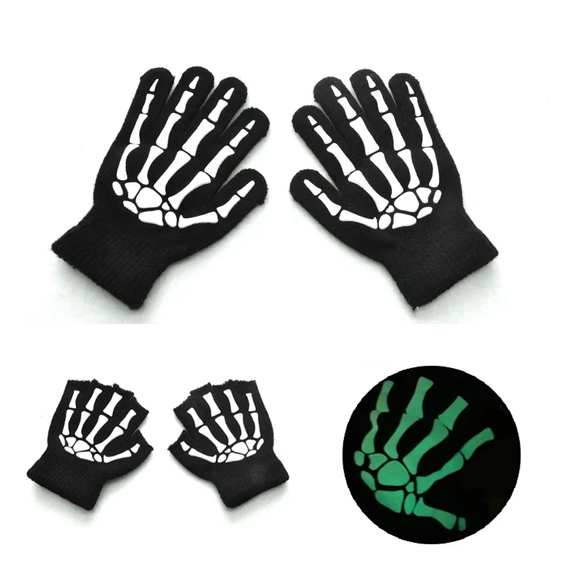 1Pairs Kids Gloves Halloween Skeleton Skull Half Finger Luminous Punk Gloves Winter Skull Fingerless Black Mitten for 5-11T
1Pairs Kids Gloves Halloween Skeleton Skull Half Finger Luminous Punk Gloves Winter Skull Fingerless Black Mitten for 5-11T