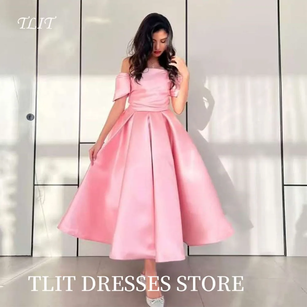 TLIT Pink Taffeta A-Line Evening Dresses Short Sleeves Draped Prom Gowns Customized Party Dresses Customized vestidos de fiesta
TLIT Pink Taffeta A-Line Evening Dresses Short Sleeves Draped Prom Gowns Customized Party Dresses Customized vestidos de fiesta