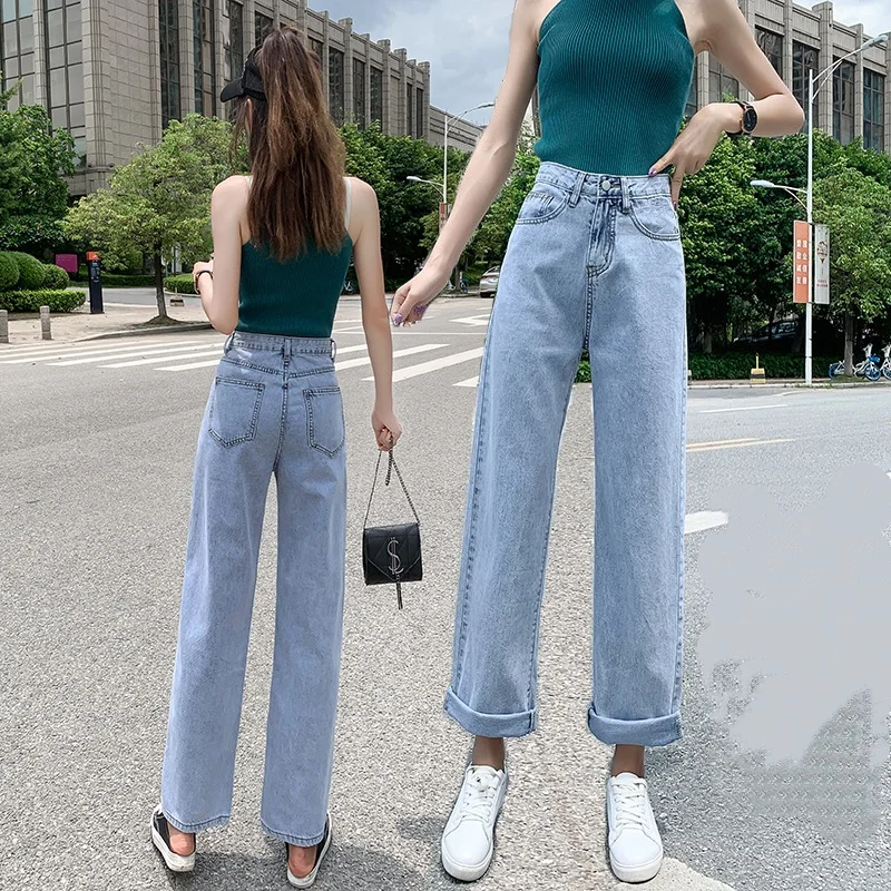 Spring and Summer Women's High Waisted Narrow Straight Leg Jeans Slim Fit Denim Trouser Korean 90s Versatile For Daily Use Pants
Spring and Summer Women's High Waisted Narrow Straight Leg Jeans Slim Fit Denim Trouser Korean 90s Versatile For Daily Use Pants