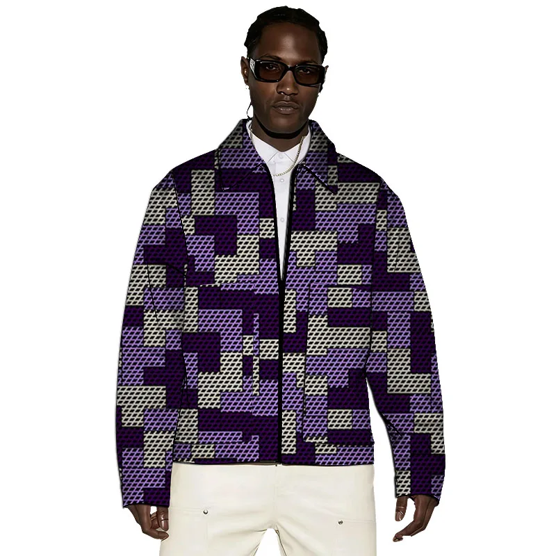African Print Couture Men's Bomber Jacket Vintage Turn-Down Collar Short Lapel Coat Customized
African Print Couture Men's Bomber Jacket Vintage Turn-Down Collar Short Lapel Coat Customized