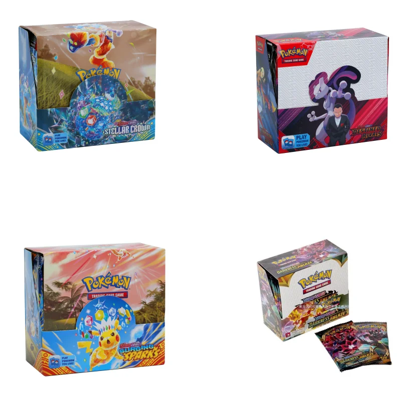 324/360 Pcs/Set Pokemon Card Destined Rivals Surging Sparks Stellar Crown English Booster Battle Transaction Card.
324/360 Pcs/Set Pokemon Card Destined Rivals Surging Sparks Stellar Crown English Booster Battle Transaction Card.