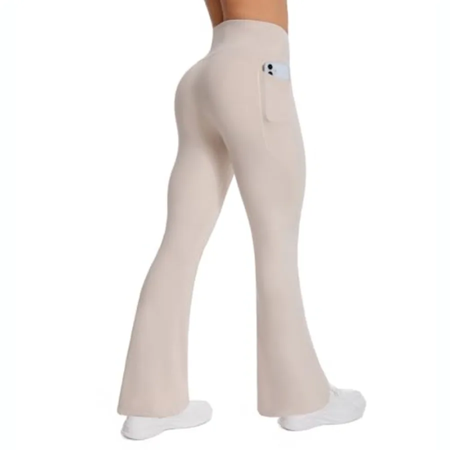 Women's High Waist Yoga Pants, with Side Pockets Fla Leggings, Workout Bell Bottoms
Women's High Waist Yoga Pants, with Side Pockets Fla Leggings, Workout Bell Bottoms