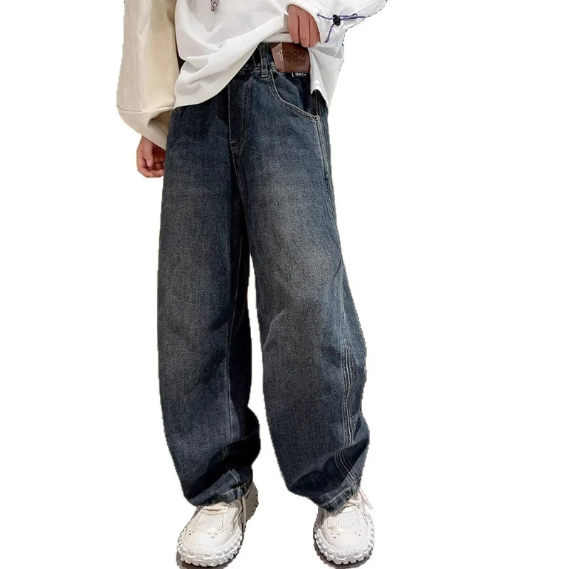 2026 Boys‘ Loose Straight Wide Leg Denim Jeans for Spring, Casual Trendy Pants for Big Kids, Streetwear Bottoms New Arrival
2026 Boys‘ Loose Straight Wide Leg Denim Jeans for Spring, Casual Trendy Pants for Big Kids, Streetwear Bottoms New Arrival