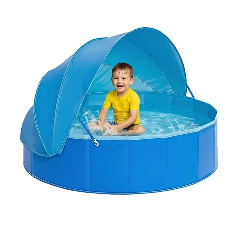 Custom Foldable Kids Swimming Pool Round Shape Outdoor Play Pool with Canopy
Custom Foldable Kids Swimming Pool Round Shape Outdoor Play Pool with Canopy