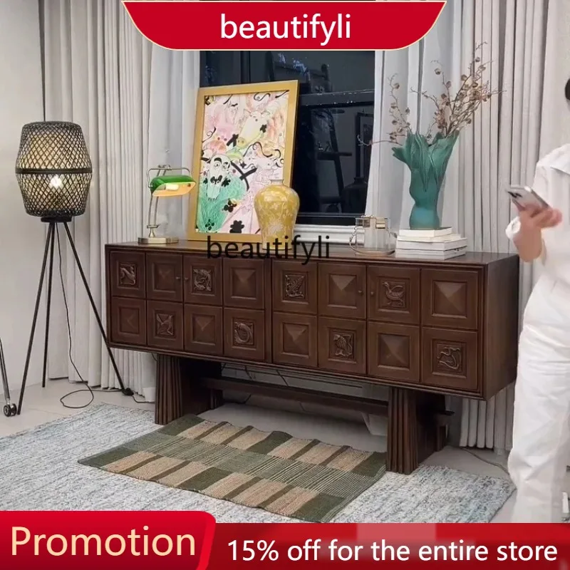 New Medieval retro style living room dining side porch cabinet French art carving, locker 4109
New Medieval retro style living room dining side porch cabinet French art carving, locker 4109