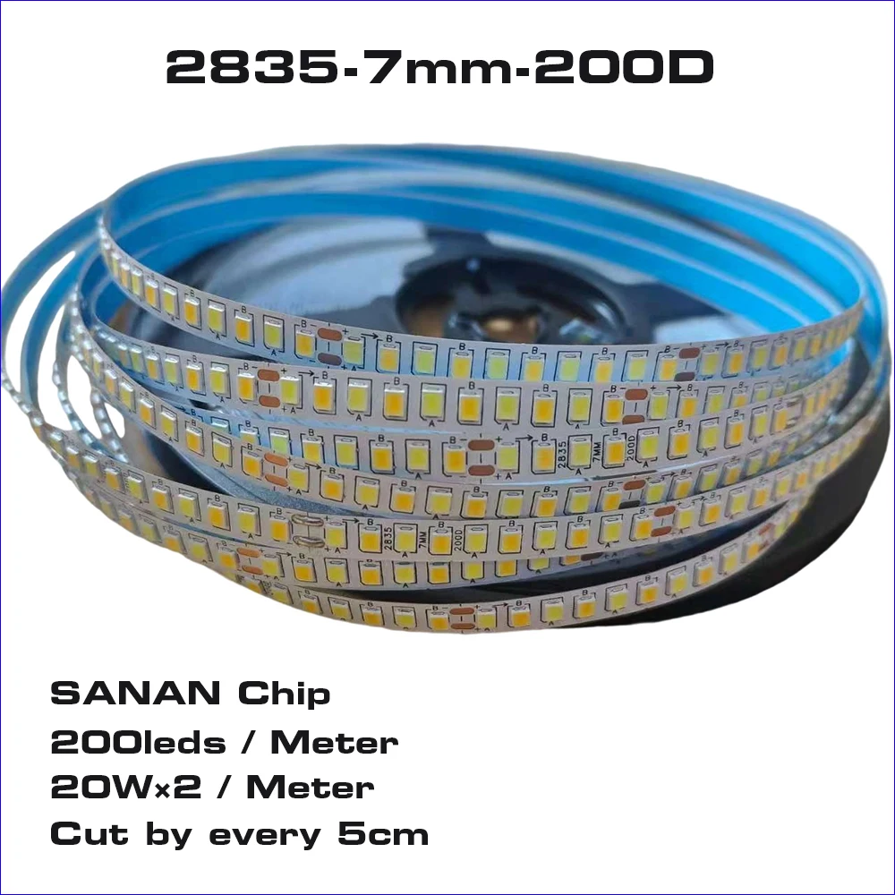 5M/50M/150M LED Fexible Constant Current Light Strip 3Colors 2835-7mm-200D(5B10C×2) used in chandeliers ceiling lamp panel light
5M/50M/150M LED Fexible Constant Current Light Strip 3Colors 2835-7mm-200D(5B10C×2) used in chandeliers ceiling lamp panel light
