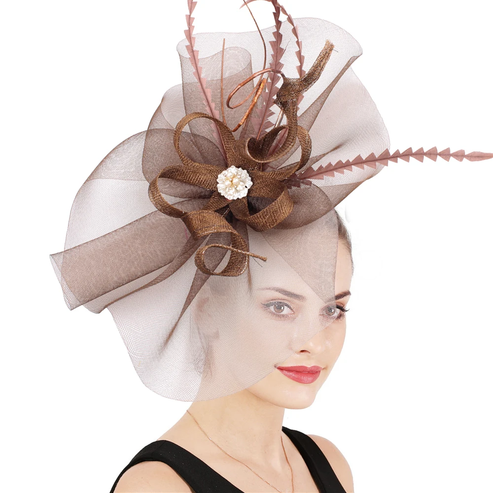 Fancy Feather Women Sinamay Hat bow Kentucky Derby Fascinator Hat Wedding Party Cocktail Occasion Headband Mom's Gift
Fancy Feather Women Sinamay Hat bow Kentucky Derby Fascinator Hat Wedding Party Cocktail Occasion Headband Mom's Gift
