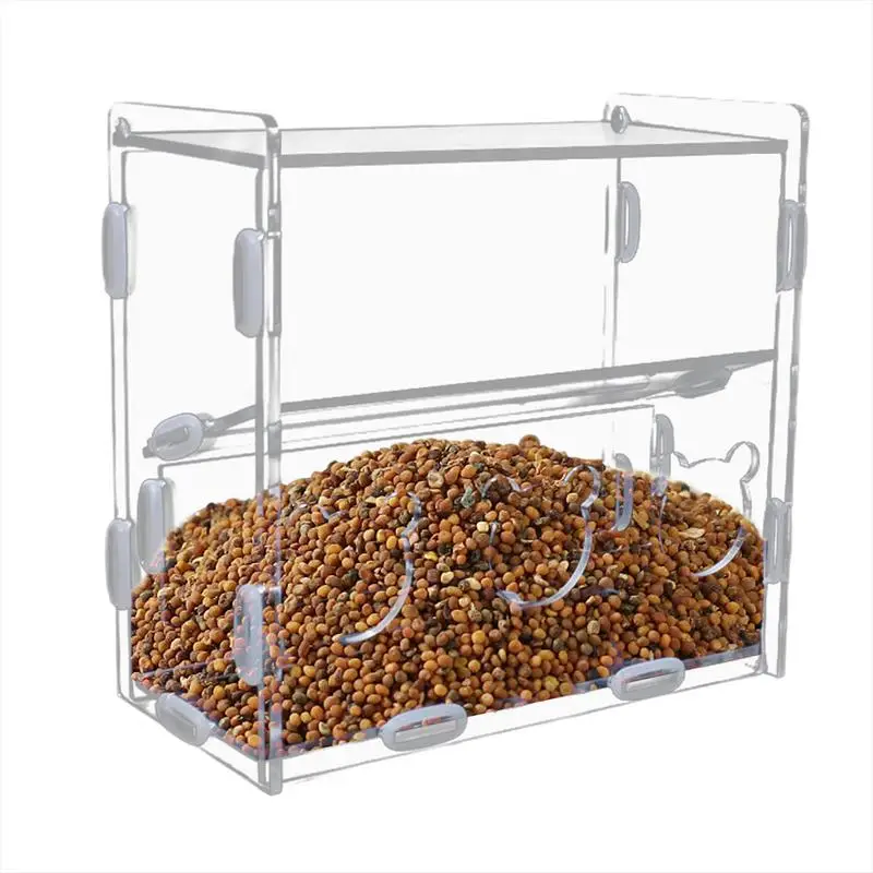 Quail Feeding Box No-Mess Acrylic Automatic Food Container With Multiple Holes Clear Bird Food Dispenser Box For Finches Parrots
Quail Feeding Box No-Mess Acrylic Automatic Food Container With Multiple Holes Clear Bird Food Dispenser Box For Finches Parrots
