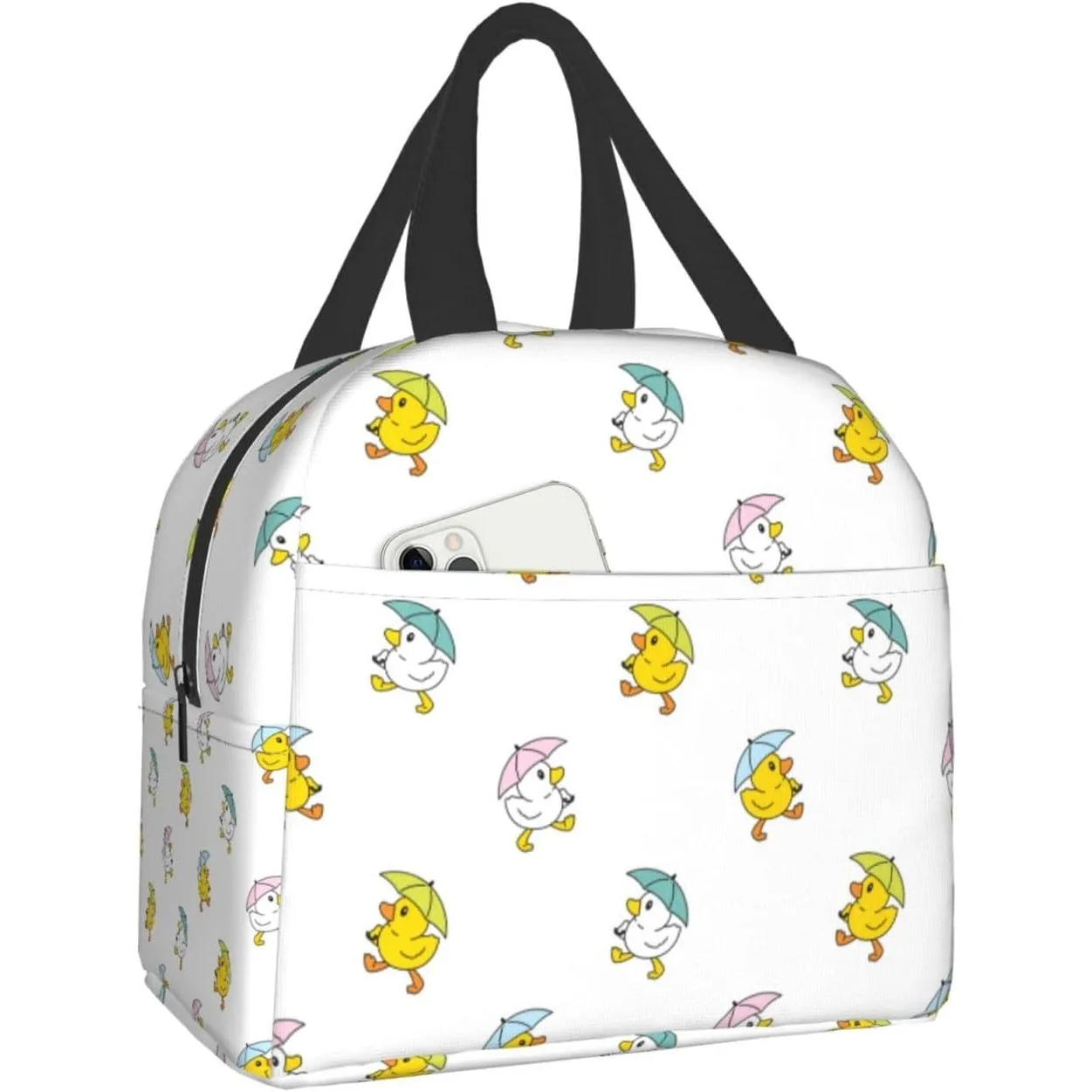 Cute Duck With Umbrella Raining Lunch Box Bento Box Insulated Lunch Boxes Reusable Waterproof Lunch Bag With Front Pocket
Cute Duck With Umbrella Raining Lunch Box Bento Box Insulated Lunch Boxes Reusable Waterproof Lunch Bag With Front Pocket