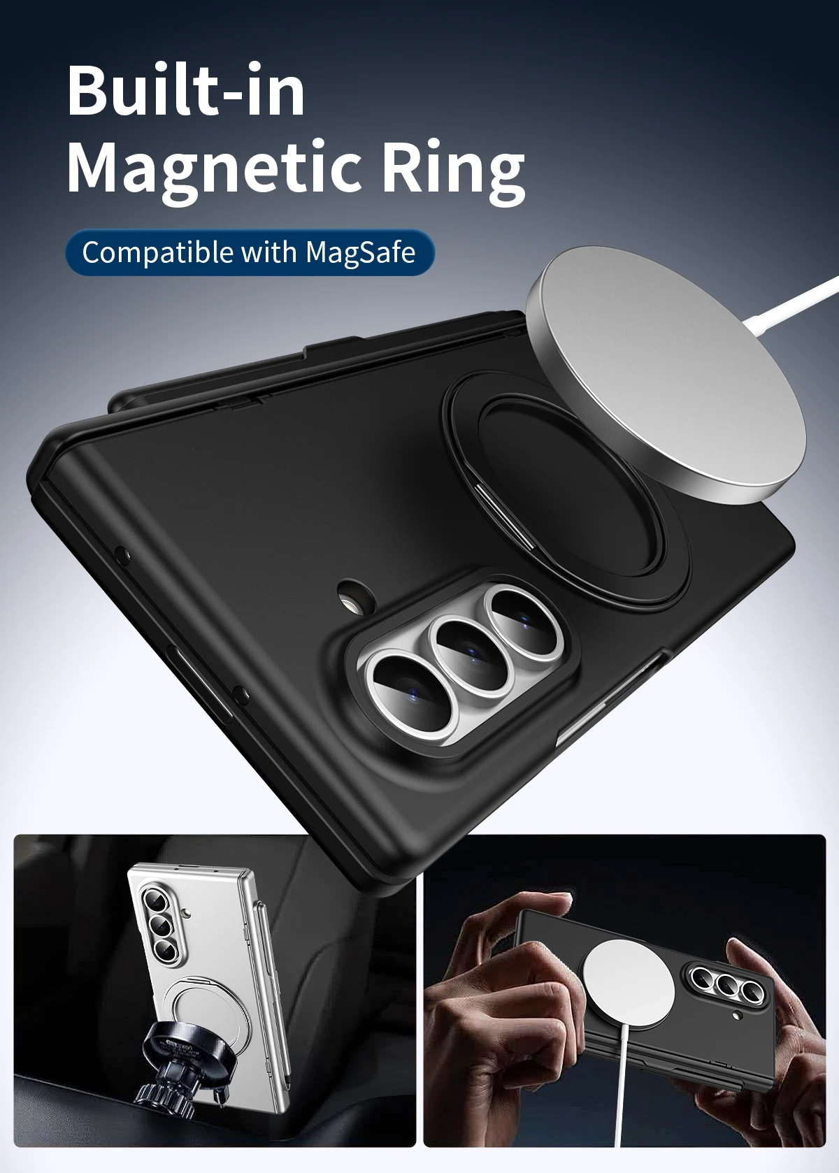 Чехол для телефона с магнитным шарниром для Samsung Galaxy Z Fold 7 5G 360 ° Вращающийся держатель для противоударной крышки беспроводной зарядки Magsafe
Чехол для телефона с магнитным шарниром для Samsung Galaxy Z Fold 7 5G 360 ° Вращающийся держатель для противоударной крышки беспроводной зарядки Magsafe