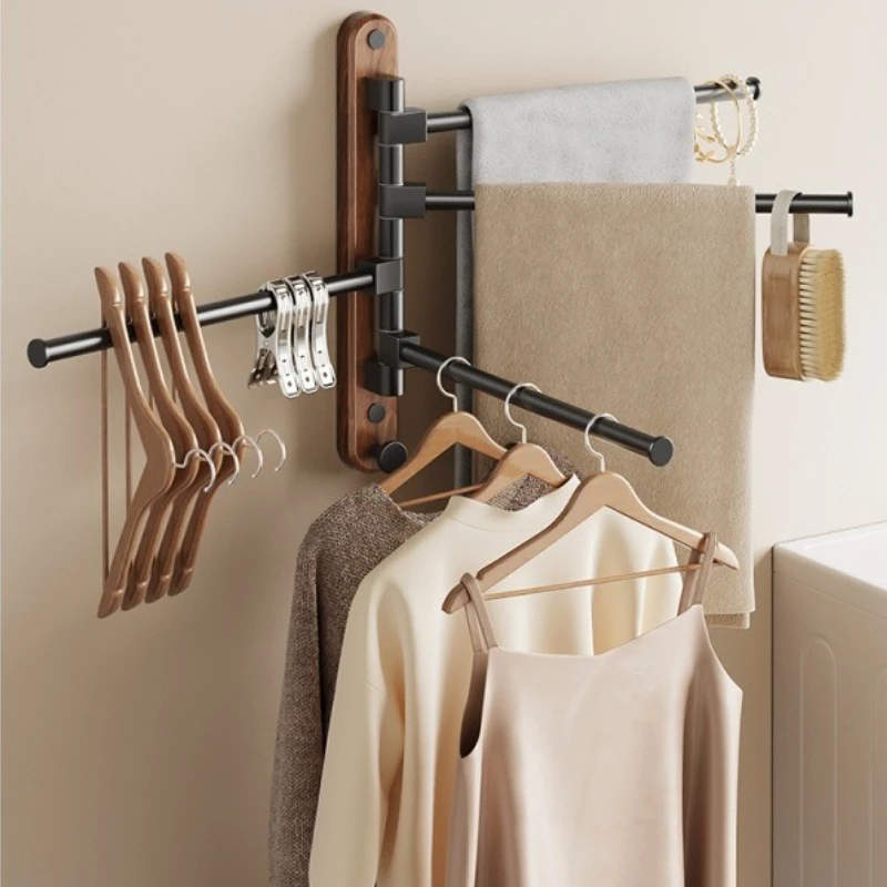 Light luxury walnut swivel black towel rack no-hole bathroom towel organizer bathroom multi-bar hanging towel
Light luxury walnut swivel black towel rack no-hole bathroom towel organizer bathroom multi-bar hanging towel