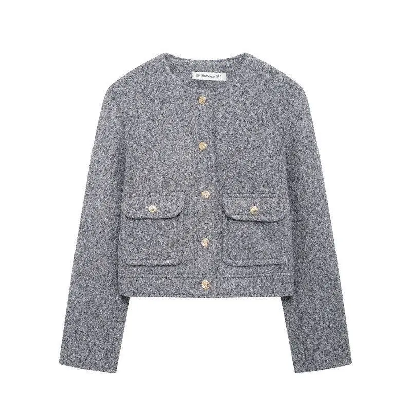 Faionable round Ne Pearl Faux Leather Jaet ort Outerwear Women's Autumn New Sle Cross-Border 2024 Cotton Blend
Faionable round Ne Pearl Faux Leather Jaet ort Outerwear Women's Autumn New Sle Cross-Border 2024 Cotton Blend