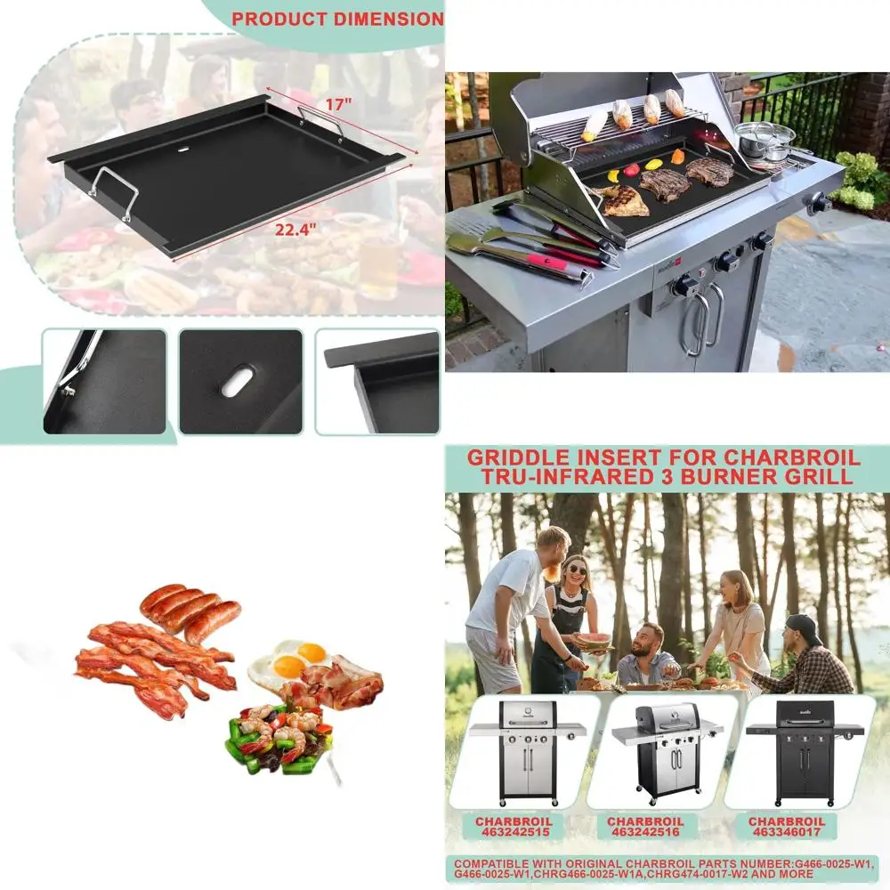 Инфракрасная вставка-гриль Charbroil с 3 конфорками, плоская верхняя часть из углеродистой стали для моделей G466-0025-W1 и G472-0028-W1
Инфракрасная вставка-гриль Charbroil с 3 конфорками, плоская верхняя часть из углеродистой стали для моделей G466-0025-W1 и G472-0028-W1