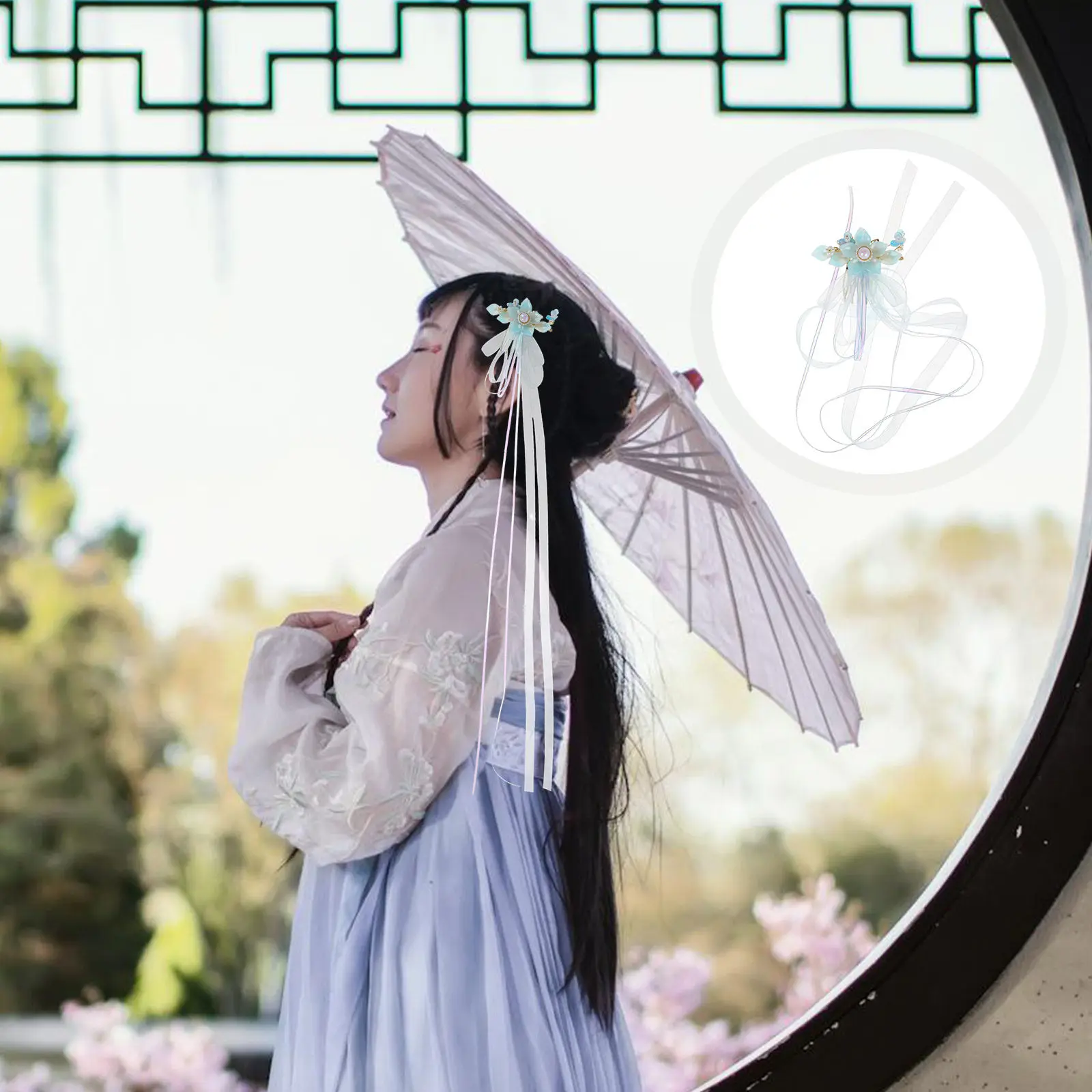Exquisite Ancient Chinese Hanfu Hair Comb with Flowing Tassels and Ribbons for Festivals Cultural Events Themed Parties Elegant
Exquisite Ancient Chinese Hanfu Hair Comb with Flowing Tassels and Ribbons for Festivals Cultural Events Themed Parties Elegant