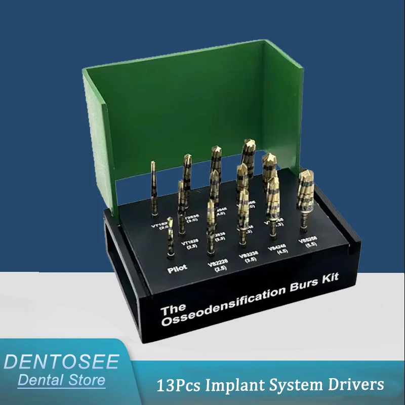 13pcs Dental Osseodensification Bur Kit, Sinus Lift Drills, Implant Surgical Tools for Bone Condensing & Expansion
13pcs Dental Osseodensification Bur Kit, Sinus Lift Drills, Implant Surgical Tools for Bone Condensing & Expansion
