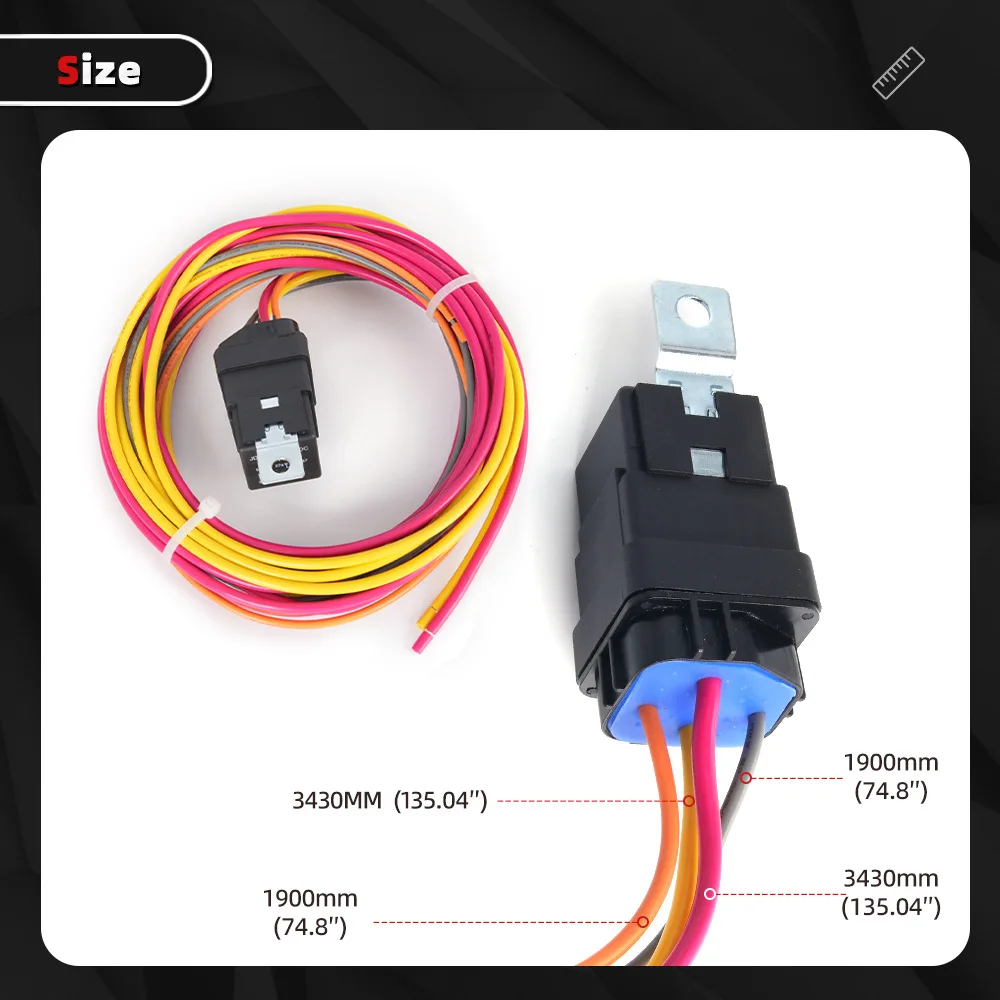 12V 40A Dual Electric Cooling Fan Wiring Harness Kit 185°F On 165°F Off Thermostat Relay Assembly
12V 40A Dual Electric Cooling Fan Wiring Harness Kit 185°F On 165°F Off Thermostat Relay Assembly