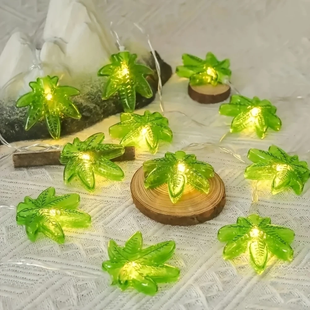 1PC 1.5M/3M LED Green Leaf Light String, Battery Powered Fairy Light, Suitable For Bedroom, Party, Birthday Decoration Lighting
1PC 1.5M/3M LED Green Leaf Light String, Battery Powered Fairy Light, Suitable For Bedroom, Party, Birthday Decoration Lighting