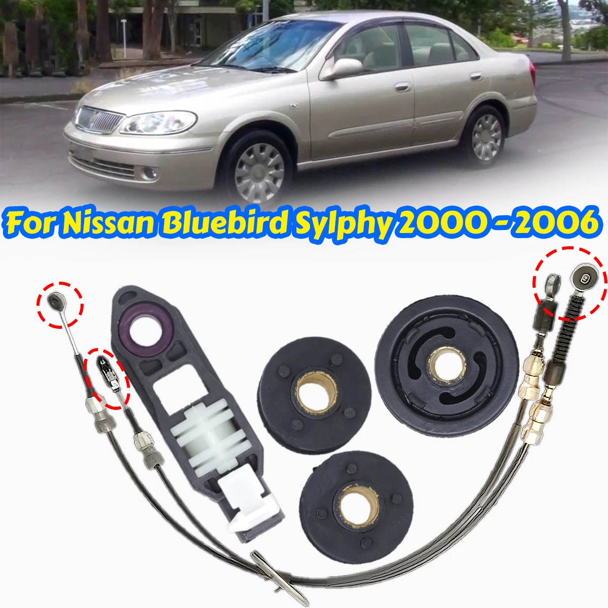 Gear Shifter Cable Linkage End Bushing for Nissan Bluebird Sylphy 2000-2006 Selector Connect Rod Control Parts 34413-BN82A Kit
Gear Shifter Cable Linkage End Bushing for Nissan Bluebird Sylphy 2000-2006 Selector Connect Rod Control Parts 34413-BN82A Kit