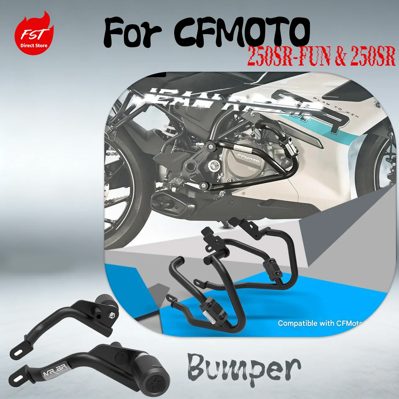 Elastic Anti-Crash Sliders Engine Guard for CFMOTO 250SR-FUN & 250SR, Motorcycle Bumper Race Bar Protector
Elastic Anti-Crash Sliders Engine Guard for CFMOTO 250SR-FUN & 250SR, Motorcycle Bumper Race Bar Protector