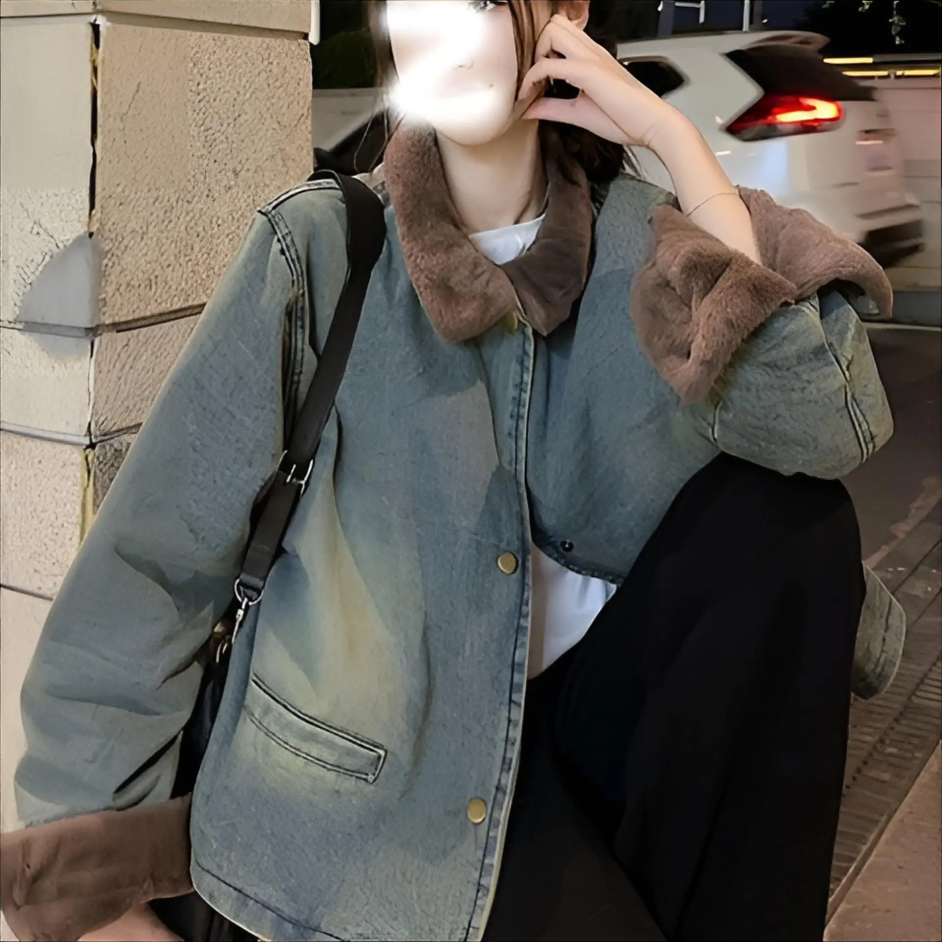 Denim Coats Winter Fur Plush Womens Autumn Slim Fit Sweet Girl Style College Classroom Anti-Wrinkle Quilted Softshell Drawstring
Denim Coats Winter Fur Plush Womens Autumn Slim Fit Sweet Girl Style College Classroom Anti-Wrinkle Quilted Softshell Drawstring