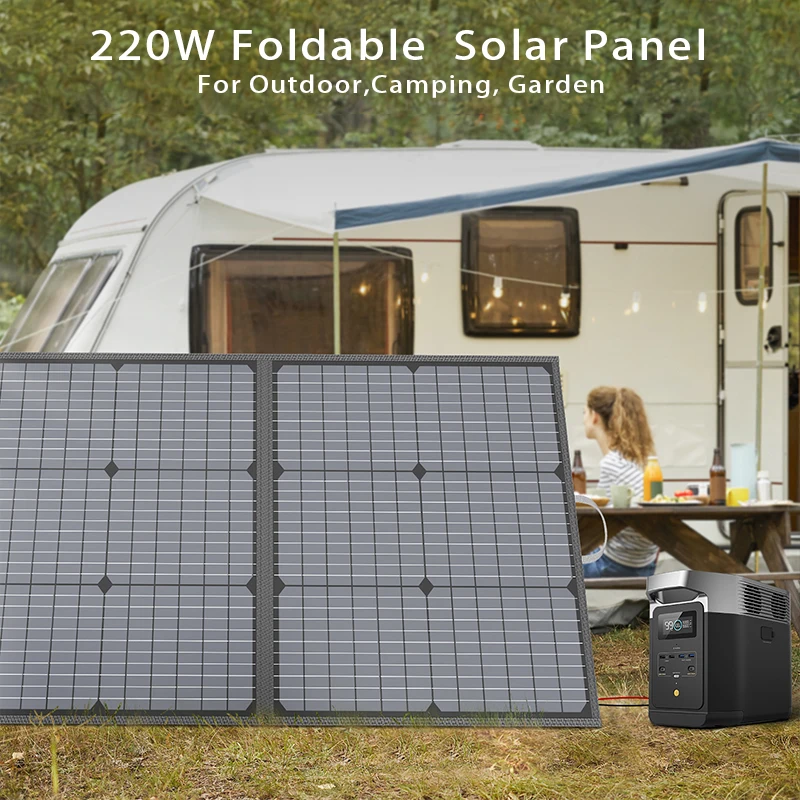 MHPOWOS Foldable Solar Panel 220W Solar Module for Power Station, Solar Charger with MC- 4 for Camping, Garden, Powerstation, RV
MHPOWOS Foldable Solar Panel 220W Solar Module for Power Station, Solar Charger with MC- 4 for Camping, Garden, Powerstation, RV