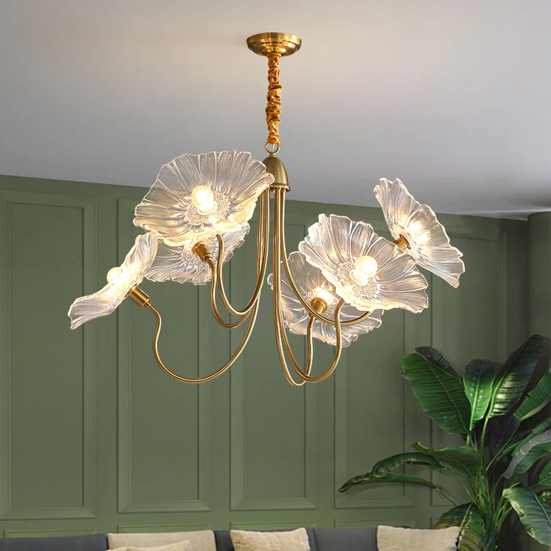 Retro Flower Art Chandelier Classical Glass Pendant Lamp Dining Table Living Room Bedroom Hanging Lamp Interior LED Decor Light
Retro Flower Art Chandelier Classical Glass Pendant Lamp Dining Table Living Room Bedroom Hanging Lamp Interior LED Decor Light