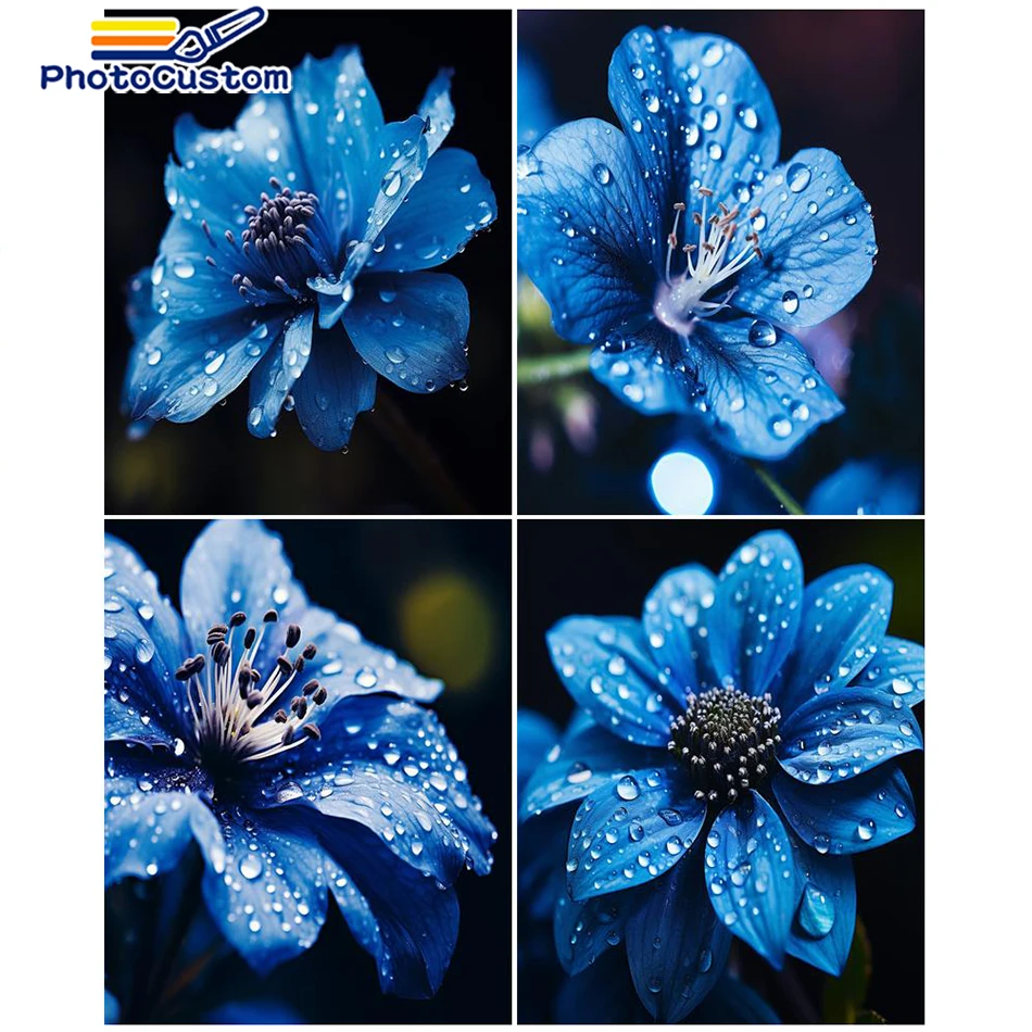 PhotoCustom DIY Painting By Numbers On Canvas Oil Picture By Number Abstract Blue Flower Home Decor Wall Art Coloring By Numbers
PhotoCustom DIY Painting By Numbers On Canvas Oil Picture By Number Abstract Blue Flower Home Decor Wall Art Coloring By Numbers