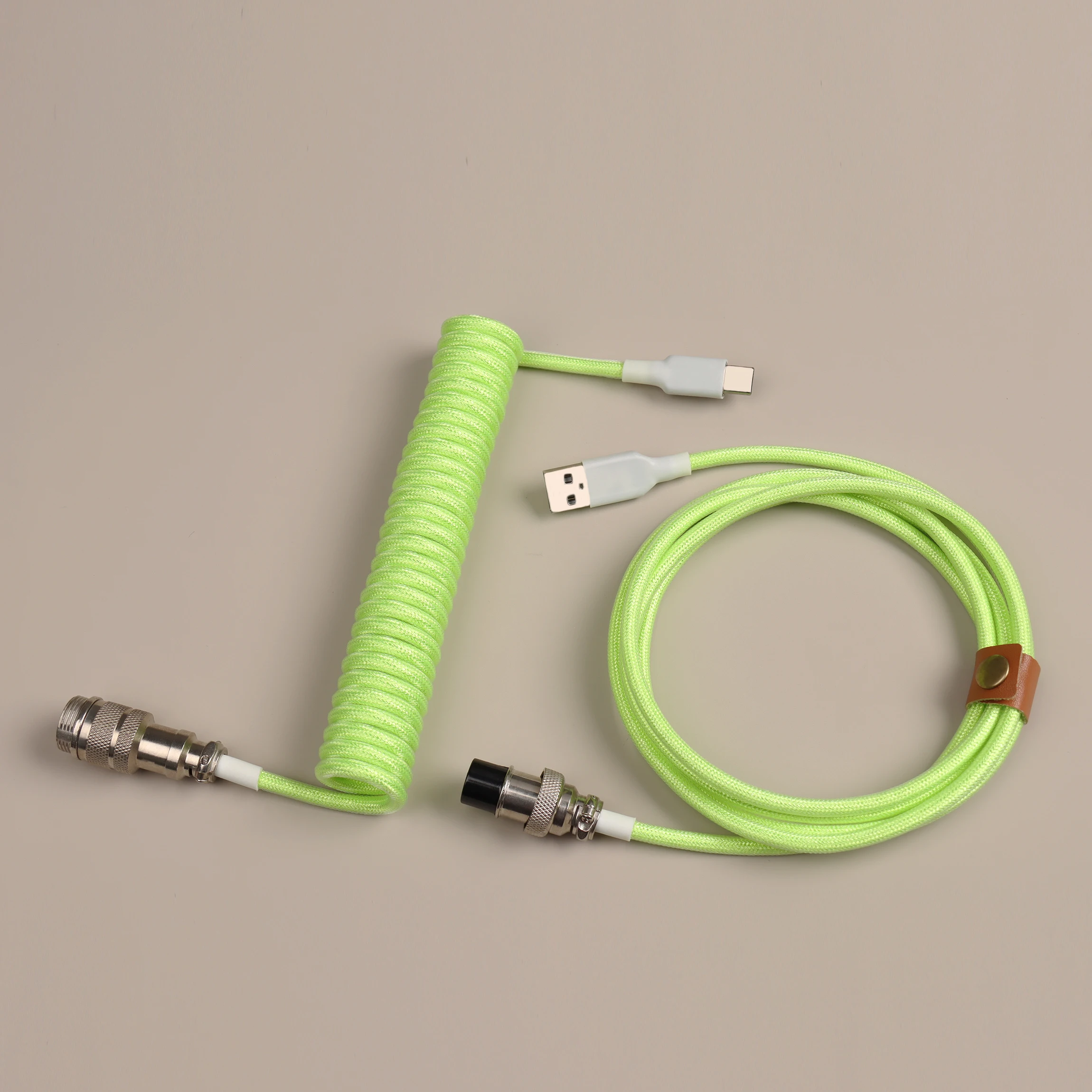 Type C Coiled Cable Mechanical Keyboard Cable Connector Spiral Paracord With Double Sleev GX16 Aviator Coilde Cable
Type C Coiled Cable Mechanical Keyboard Cable Connector Spiral Paracord With Double Sleev GX16 Aviator Coilde Cable