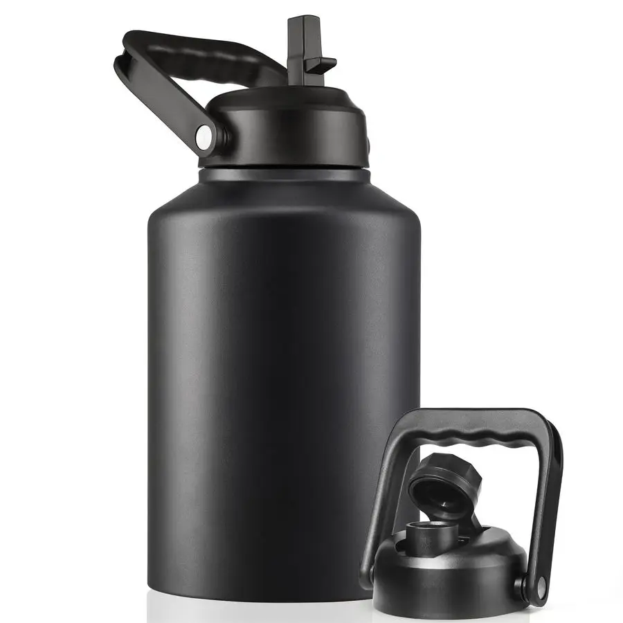 Gallon Water Bottle Jug with Straw, 128 oz Large Stainless Steel Sports Metal Water Canteen With Handle, Thermal Water Cup Mug w
Gallon Water Bottle Jug with Straw, 128 oz Large Stainless Steel Sports Metal Water Canteen With Handle, Thermal Water Cup Mug w